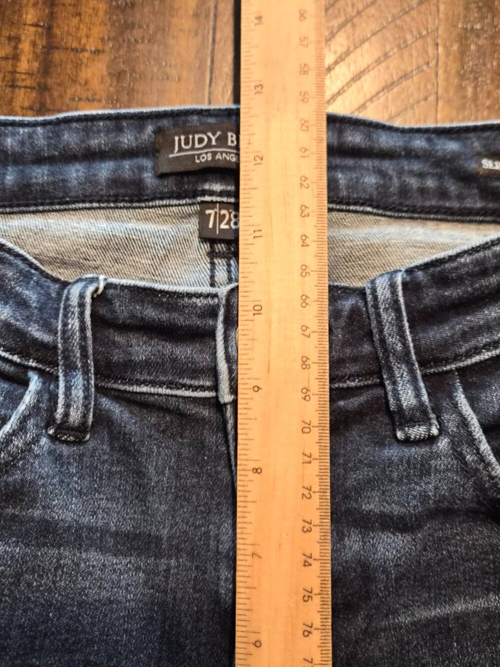 Judy Blue Womens Slim Boot Cut Dark Wash Jeans Size 7/28 Mid Rise Stretch G633 - Picture 8 of 12